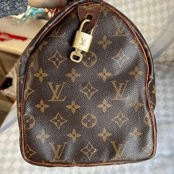Louis Vuitton Satchel Bag Speedy 30 Monogram LV Handbag Vintage Auth. - Picture 6 of 17